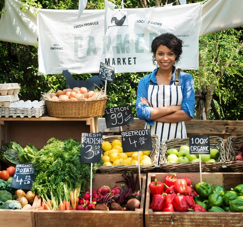 Farmers market stand